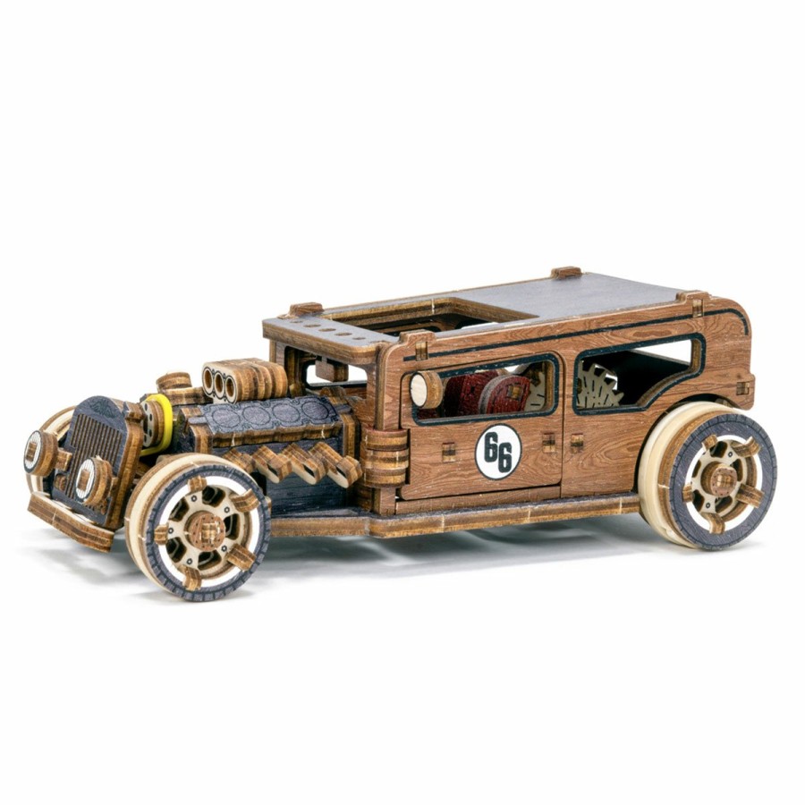 3D Wooden Puzzles Wooden City | 3D Wooden Car Puzzle – Hot Rod Limited Edition