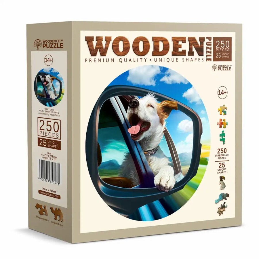 Wooden Jigsaw Puzzles Wooden City | Happy Dog 250 Wooden Puzzle