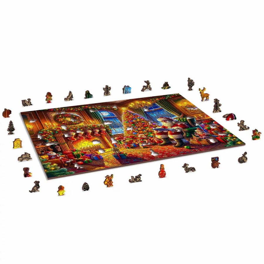 Wooden Jigsaw Puzzles Wooden City | The Magic Of Christmas Eve 1000 Wooden Puzzle