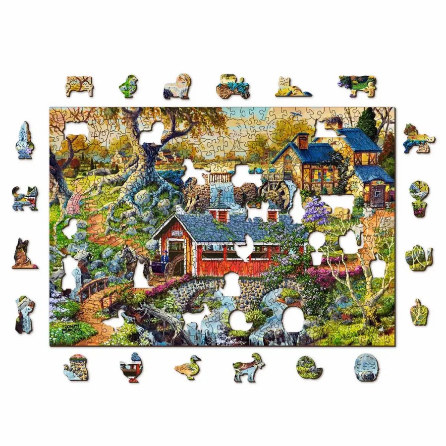 Wooden Jigsaw Puzzles Wooden City | Countryside Bridges 500 Wooden Puzzle