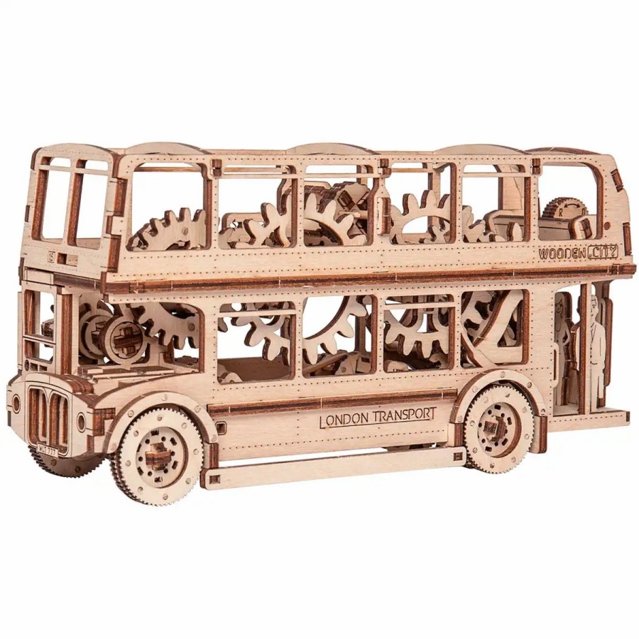 3D Wooden Puzzles Wooden City | 3D Wooden Bus Puzzle – London Bus