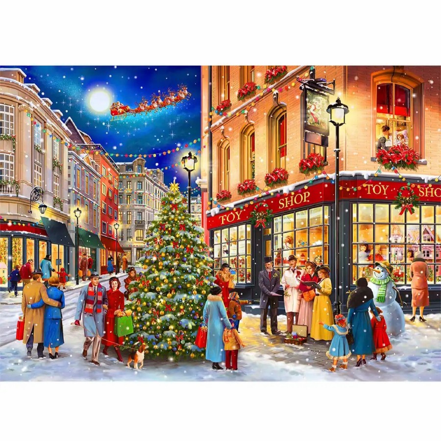 Wooden Jigsaw Puzzles Wooden City | Christmas Street 4000 Wooden Puzzle