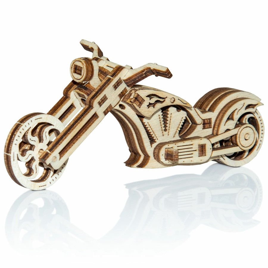 3D Wooden Puzzles Wooden City | 3D Wooden Motorbike Puzzle – Chopper Widget