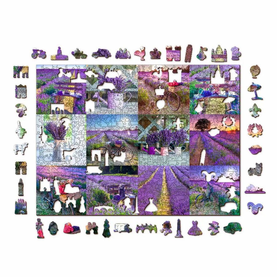 Wooden Jigsaw Puzzles Wooden City | Lavender France 600 Wooden Puzzle