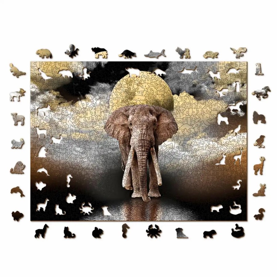 Wooden Jigsaw Puzzles Wooden City | Elephant Dreams 1000 Wooden Puzzle