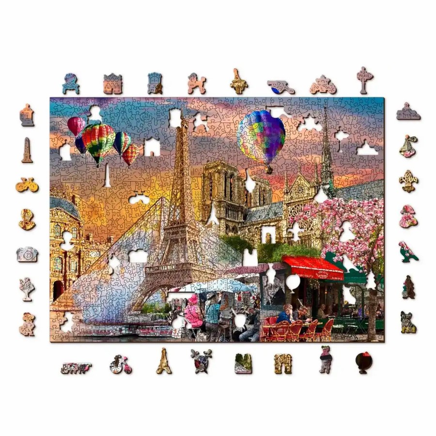 Wooden Jigsaw Puzzles Wooden City | Spring In Paris 1000 Wooden Puzzle