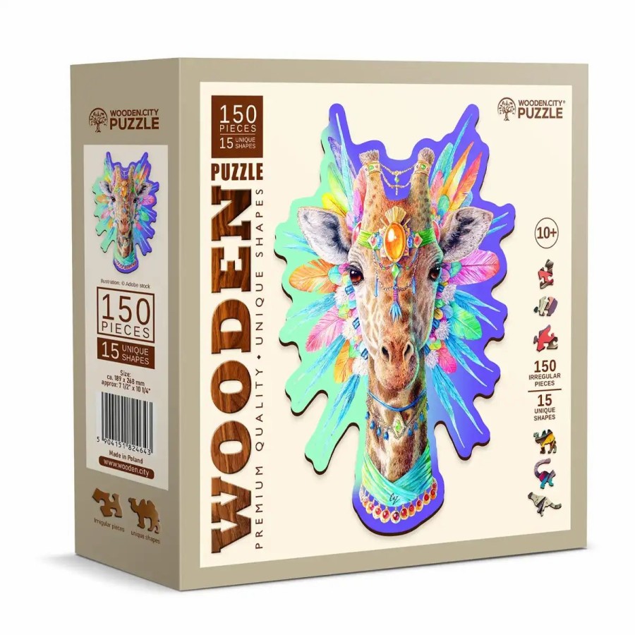 Wooden Jigsaw Puzzles Wooden City | Natty Giraffe 150 Wooden Puzzle