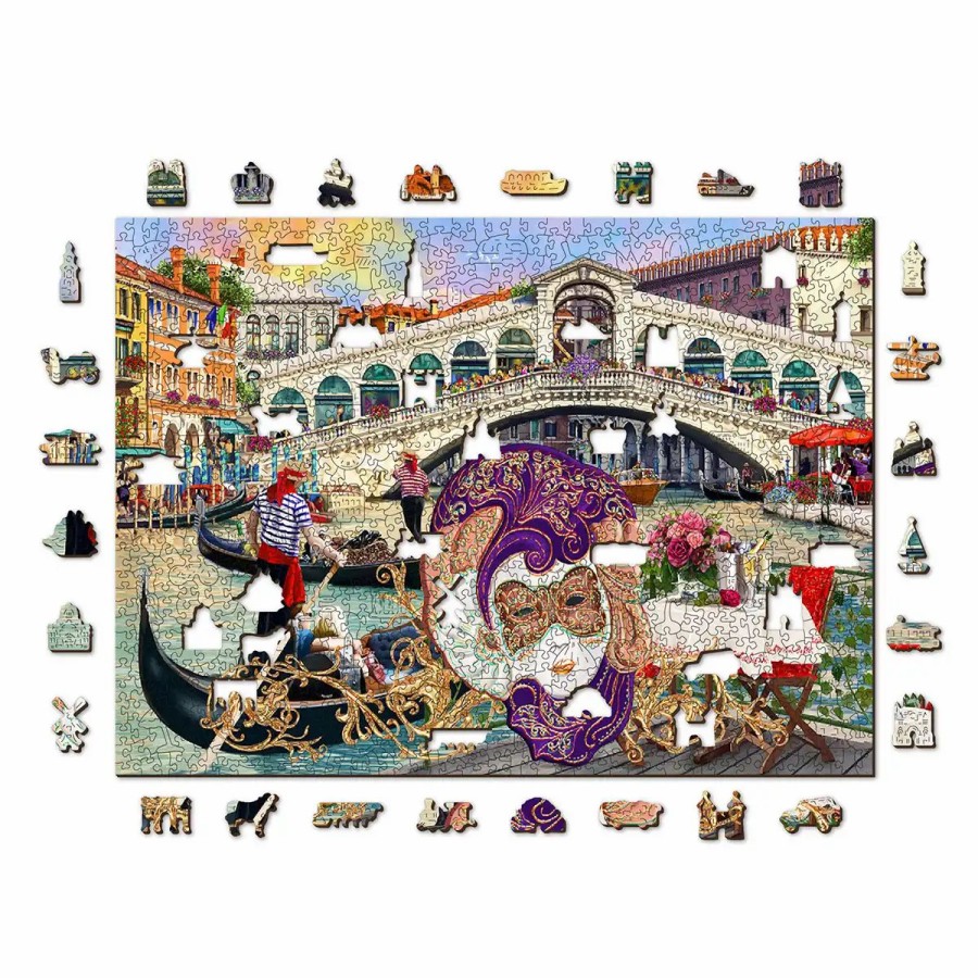 Wooden Jigsaw Puzzles Wooden City | Venice Carnaval 1000 Wooden Puzzle