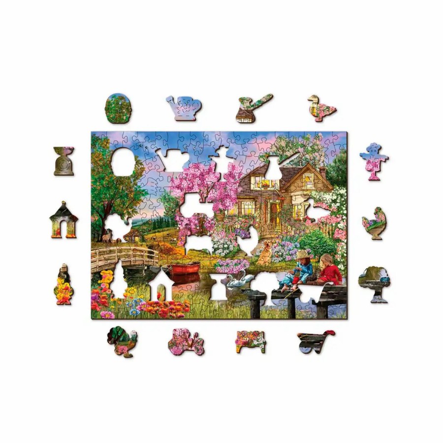 Wooden Jigsaw Puzzles Wooden City | Spring Cottage 200 Wooden Puzzle