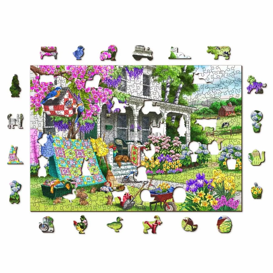 Wooden Jigsaw Puzzles Wooden City | Countryside Garden 750 Wooden Puzzle