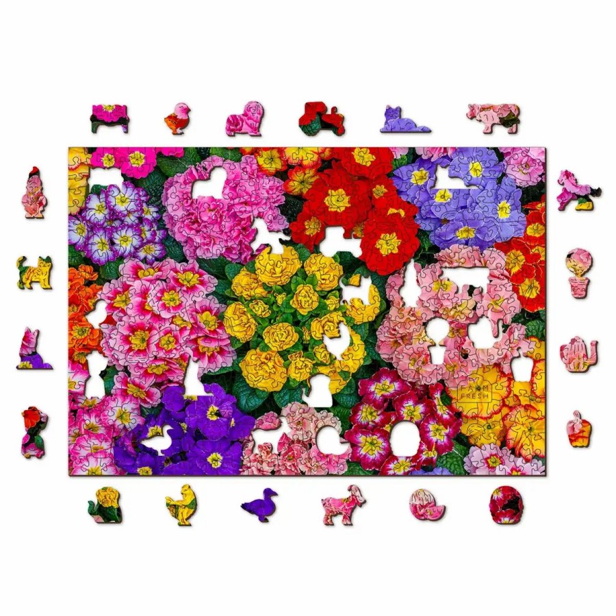 Wooden Jigsaw Puzzles Wooden City | Blooming Flowers 500 Wooden Puzzle