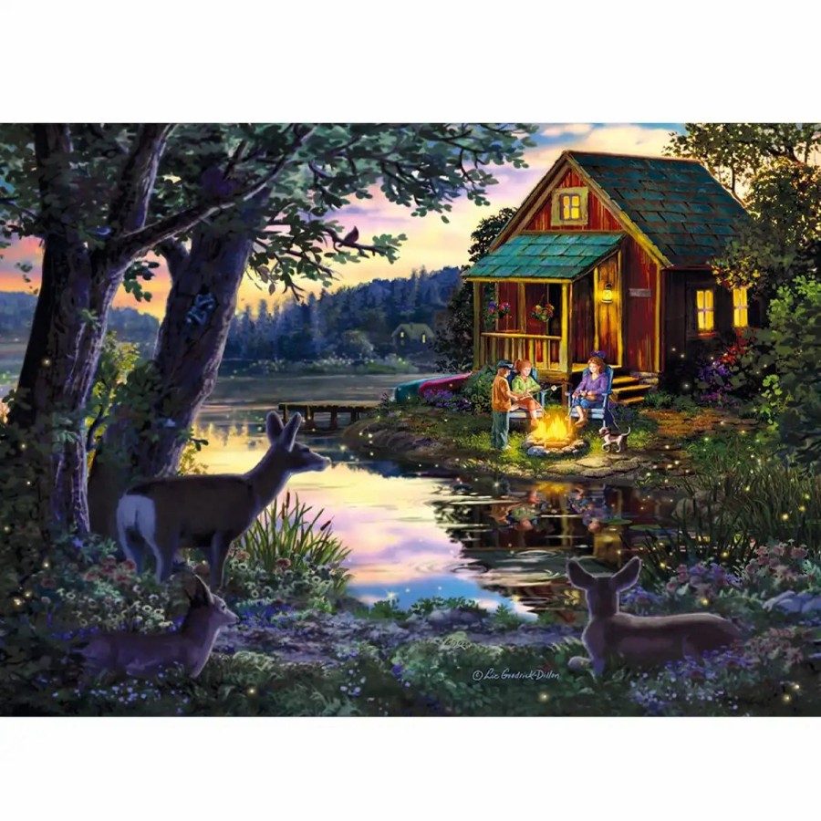 Wooden Jigsaw Puzzles Wooden City | Evening At The Lakehouse 500 Wooden Puzzle