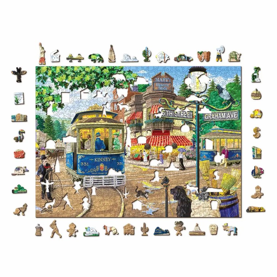 Wooden Jigsaw Puzzles Wooden City | Victorian Street 1000 Wooden Puzzle