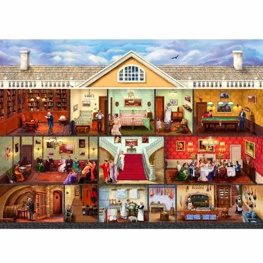 Wooden Jigsaw Puzzles Wooden City | Victorian Mansion 4000 Wooden Puzzle