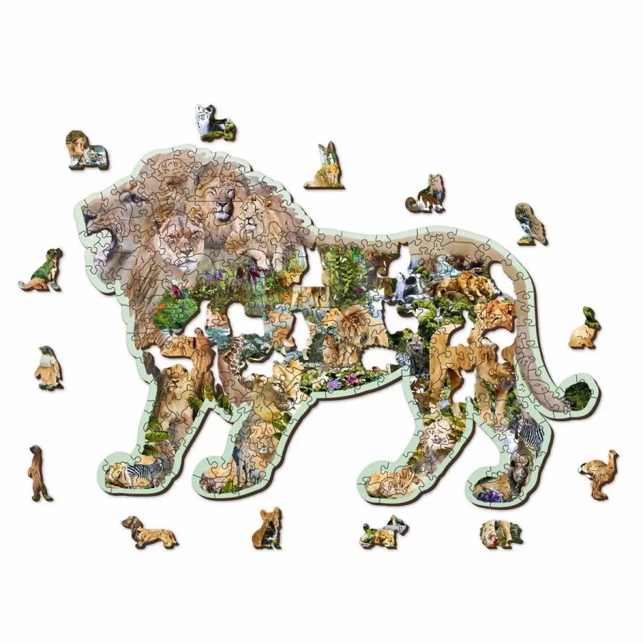 Wooden Jigsaw Puzzles Wooden City | Lion Roar 250 Wooden Puzzle