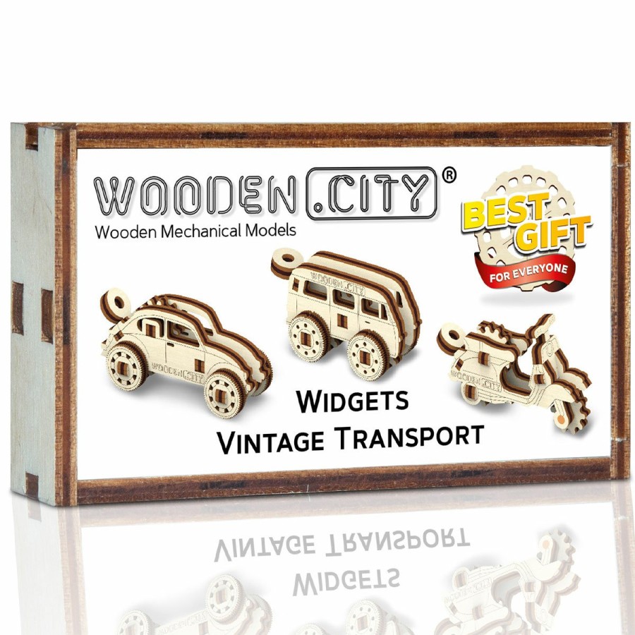 3D Wooden Puzzles Wooden City | 3D Wooden Car Puzzle – Widgets Vintage Transport