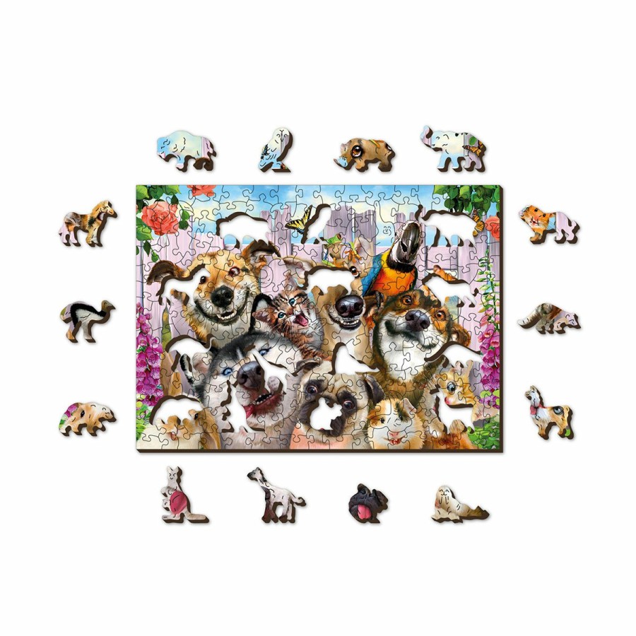 Wooden Jigsaw Puzzles Wooden City | Crazy Pets 200 Wooden Puzzle