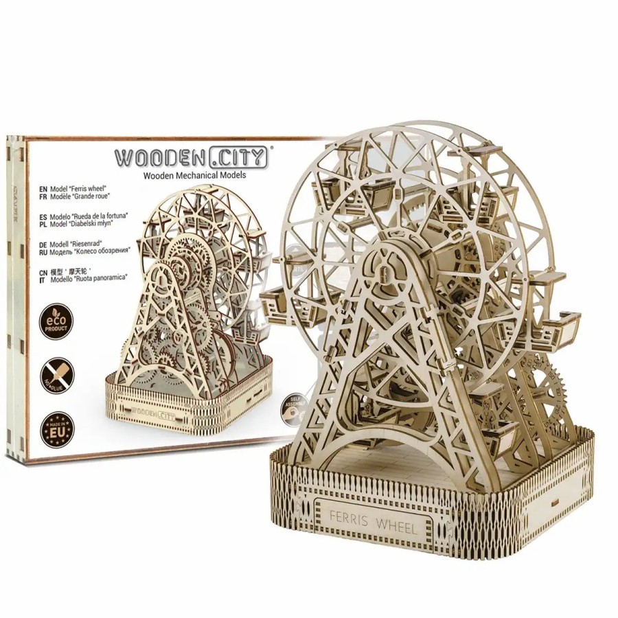 3D Wooden Puzzles Wooden City | 3D Wooden Decoration Puzzle – Ferris Wheel