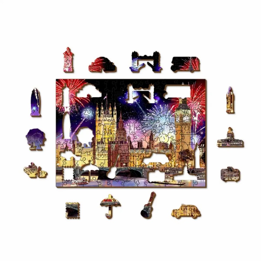 Wooden Jigsaw Puzzles Wooden City | London By Night 500 Wooden Puzzle