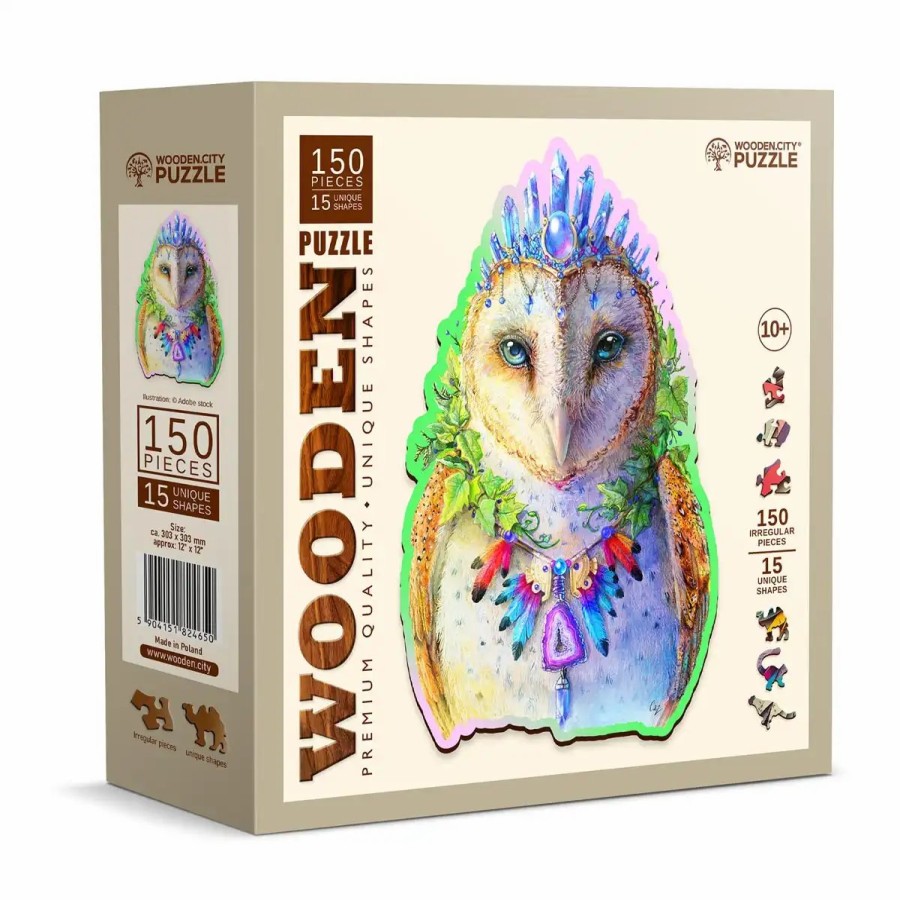 Wooden Jigsaw Puzzles Wooden City | Dapper Owl 150 Wooden Puzzle