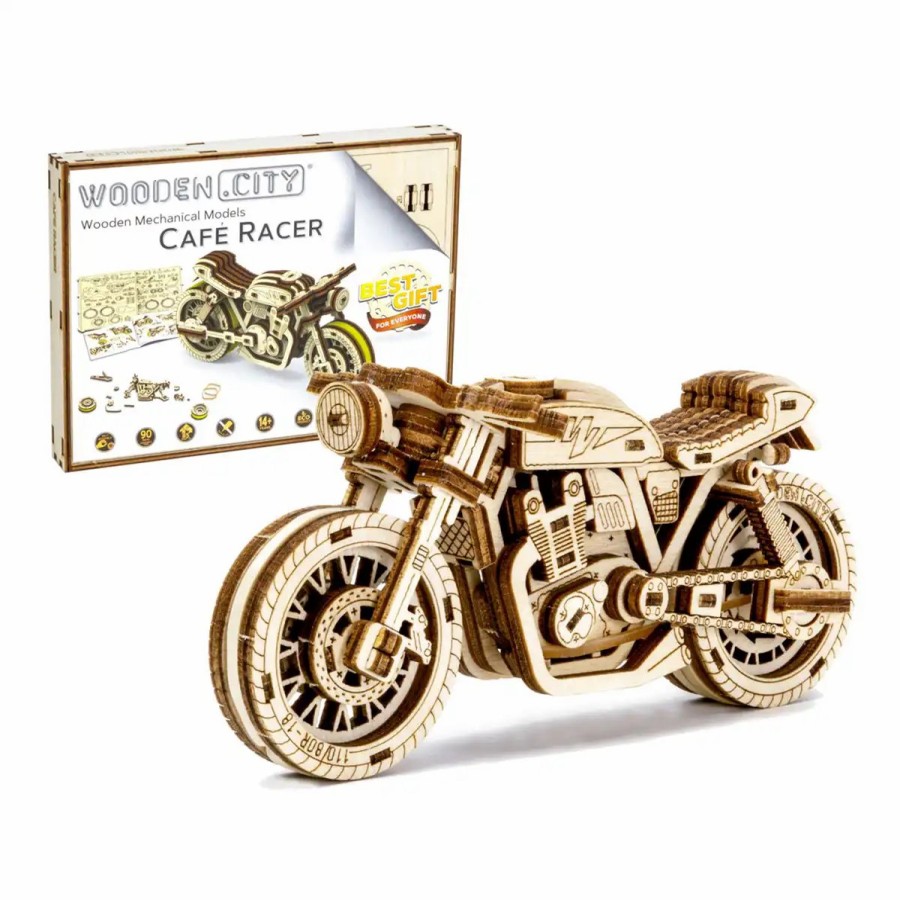 3D Wooden Puzzles Wooden City | 3D Wooden Motorbike Puzzle – Cafe Racer