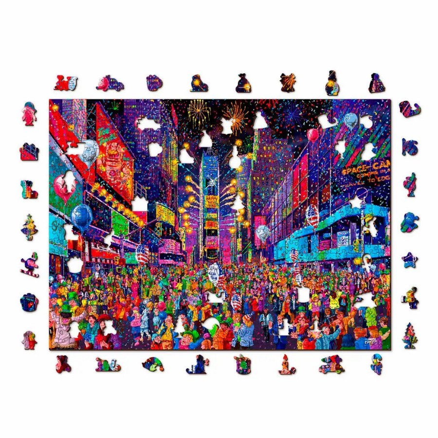 Wooden Jigsaw Puzzles Wooden City | New Year'S Eve 750 Wooden Puzzle