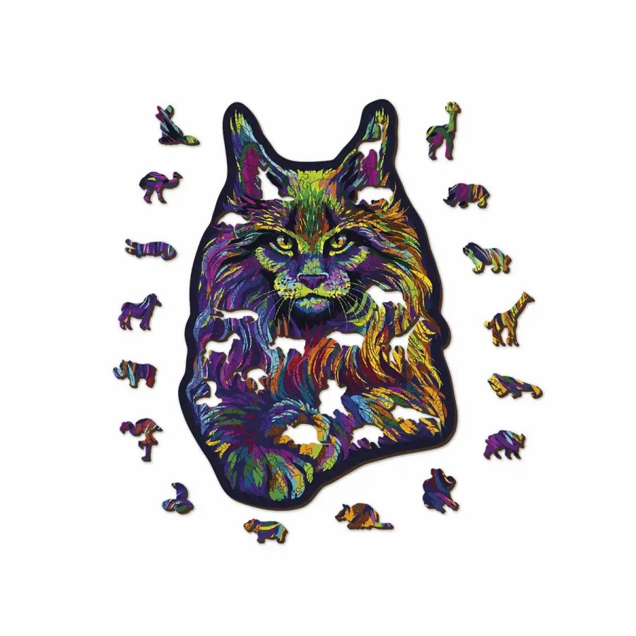 Wooden Jigsaw Puzzles Wooden City | Rainbow Wild Cat 274 Wooden Puzzle