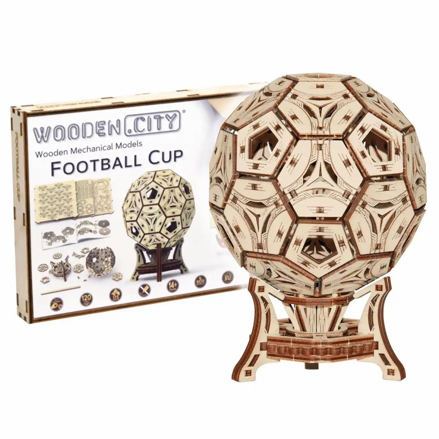 3D Wooden Puzzles Wooden City | 3D Wooden Puzzle – Football Cup Multifunctional Organizer