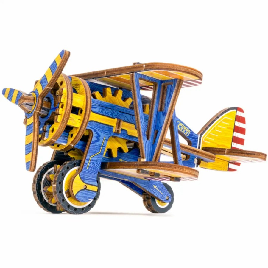 3D Wooden Puzzles Wooden City | 3D Wooden Plane Puzzle – Biplane Limited Edition