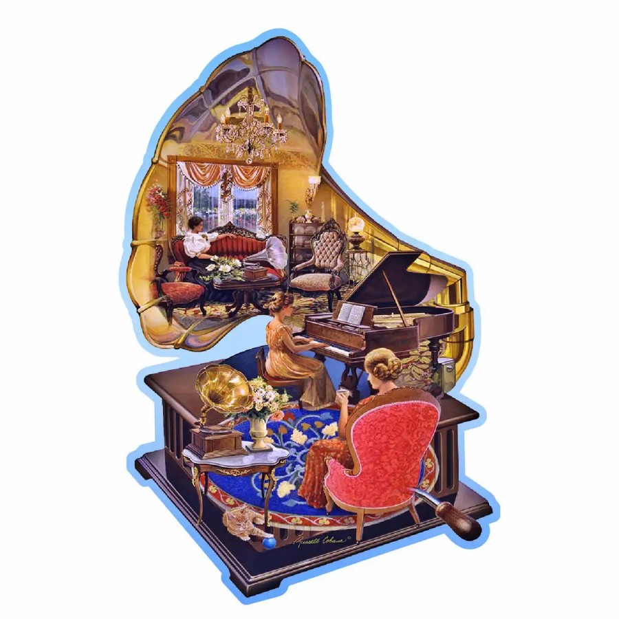 Wooden Jigsaw Puzzles Wooden City | Cozy Gramophone 250 Wooden Puzzle