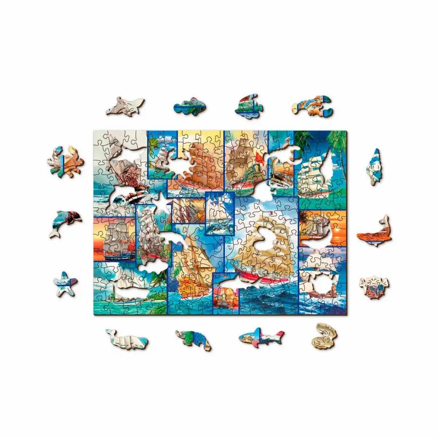 Wooden Jigsaw Puzzles Wooden City | Sailing Ships 200 Wooden Puzzle