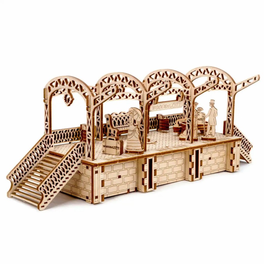 3D Wooden Puzzles Wooden City | 3D Wooden Train Puzzle – Railway Station