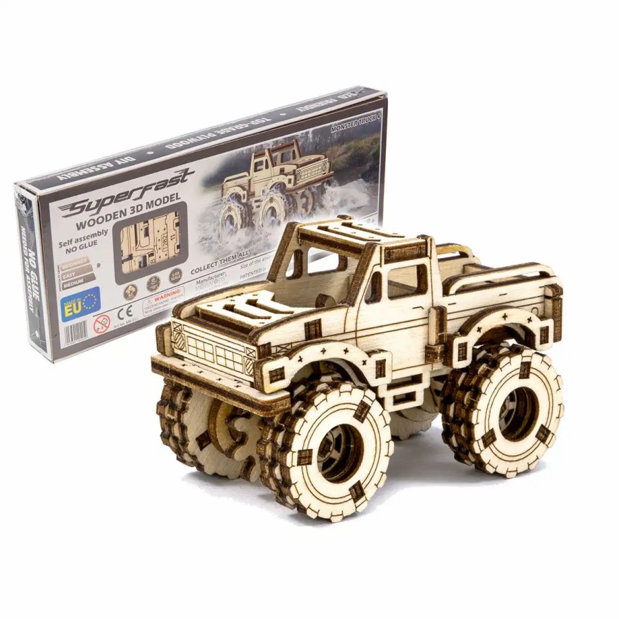 3D Wooden Puzzles Wooden City | 3D Wooden Car Puzzle – Monster Truck 4