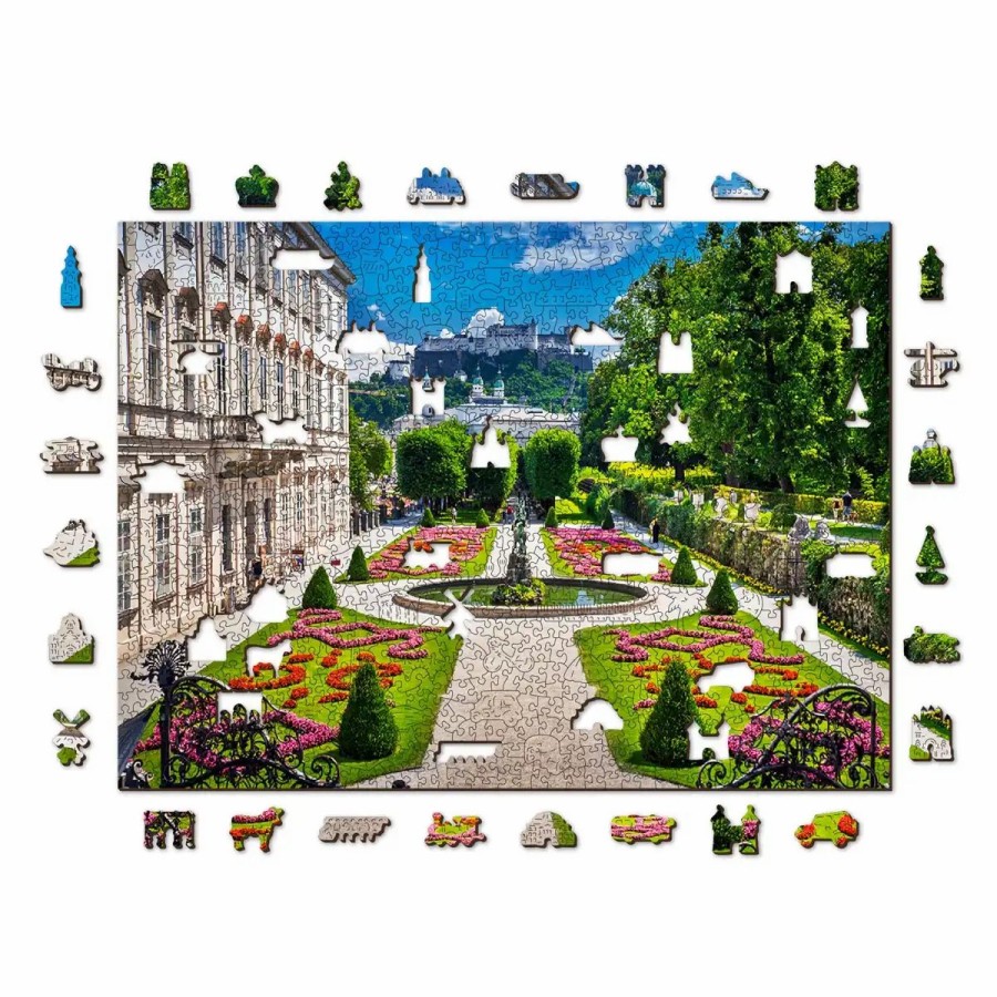 Wooden Jigsaw Puzzles Wooden City | Mirabell Palace And Salzburg 1000 Wooden Puzzle