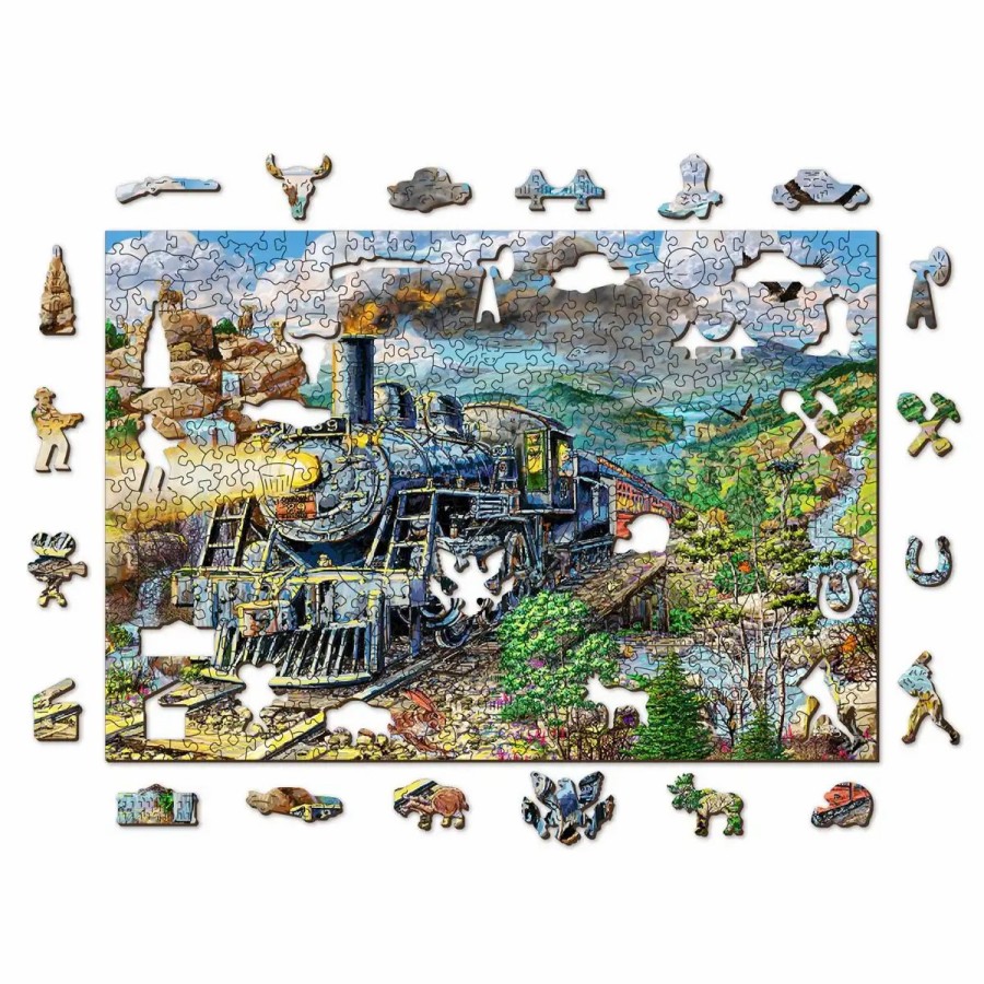 Wooden Jigsaw Puzzles Wooden City | Railway 500 Wooden Puzzle