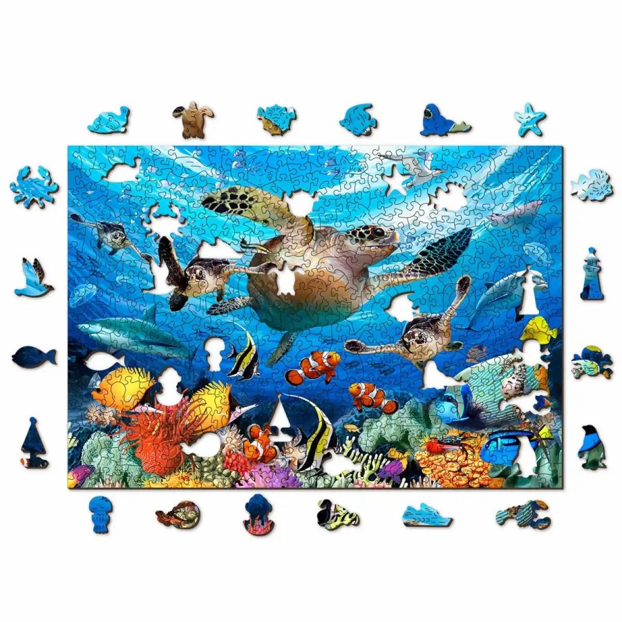 Wooden Jigsaw Puzzles Wooden City | Ocean Life 500 Wooden Puzzle