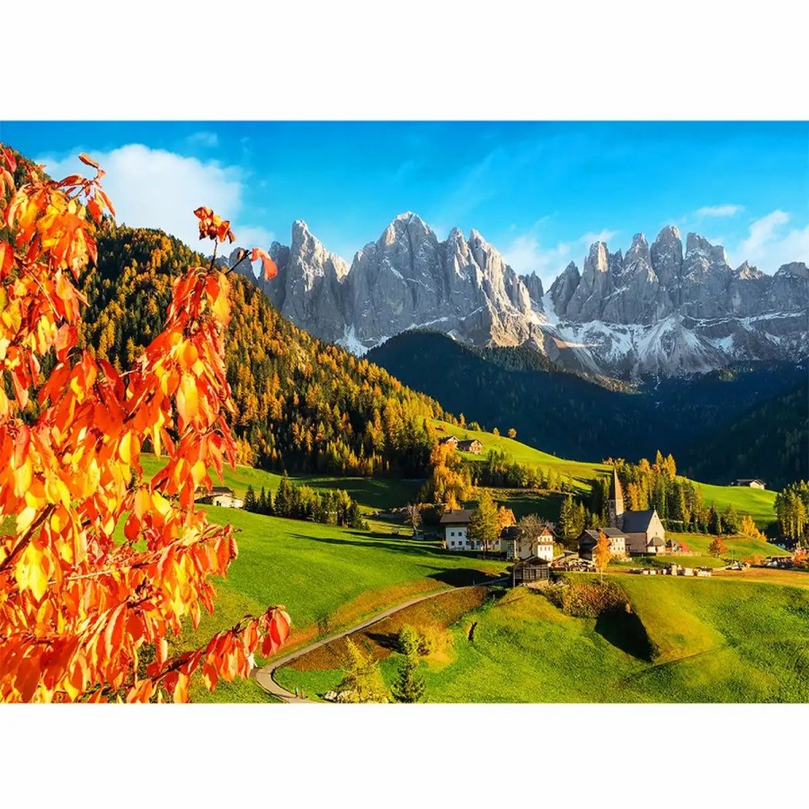 Wooden Jigsaw Puzzles Wooden City | Sankt Magdalena, Dolomites, Italy 1000 Wooden Puzzle